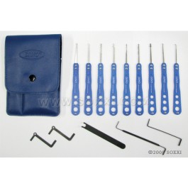 Blue Stainless 14 Pcs Pick Set