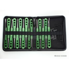 Green Stainless Steel Pick Set (21pc)