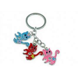 Colourful Key Chain - Cats Design