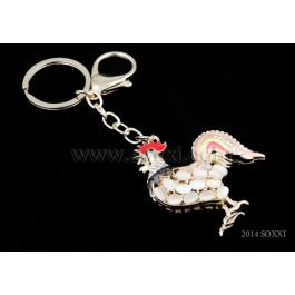 Diamond Studded Key Chain - Roaster Design