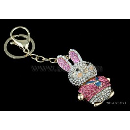 Diamond Studded Key Chain - Full - Stud Rabbit Design