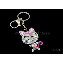 Diamond Studded Key Chain - Fox Design