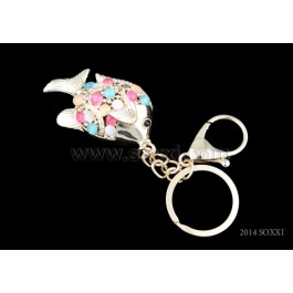 Diamond Studded Key Chain - Stoned Fish Design