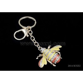 Diamond Studded Key Chain - Bee Design