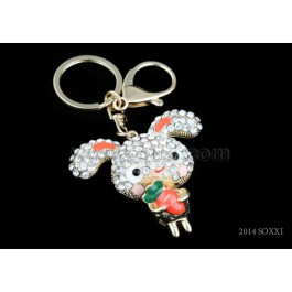 Diamond Studded Key Chain - Rabbit Design