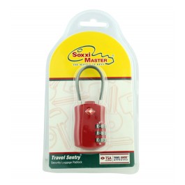 TSA527R (3 Digit Combination - Cable Type) Red