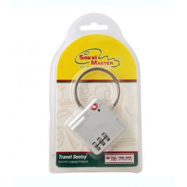TSA529S (3 Digit Combination - Cable Type) Silver Square Shape