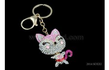 Diamond Studded Key Chain - Fox Design