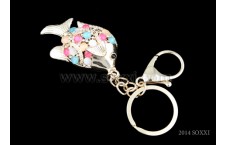 Diamond Studded Key Chain - Stoned Fish Design