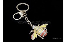 Diamond Studded Key Chain - Bee Design
