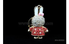 Diamond Studded Key Chain - Full Stud Rabbit Design