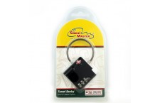 TSA529BLK (3 Digit Combination - Cable Type) Black Square Shape