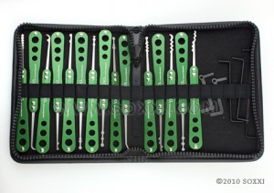 Green Stainless Steel Pick Set (21pc)
