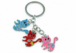Colourful Key Chain - Cats Design