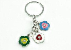 Colourful Key Chain - Small Flower Design