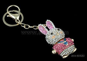 Diamond Studded Key Chain - Full - Stud Rabbit Design