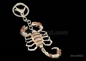 Diamond Studded Key Chain - Scorpion Design