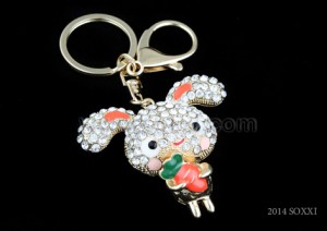 Diamond Studded Key Chain - Rabbit Design