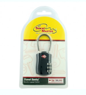 TSA527BLK (3 Digit Combination - Cable Type) Black