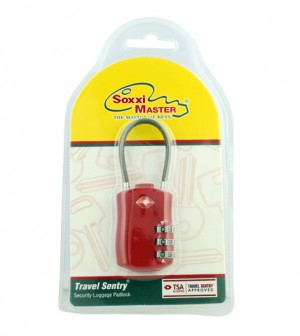 TSA527R (3 Digit Combination - Cable Type) Red