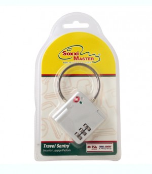 TSA529S (3 Digit Combination - Cable Type) Silver Square Shape